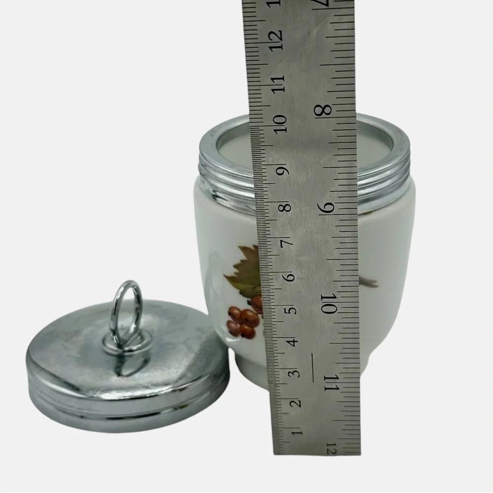 Royal Worcester King Size Porcelain Egg Coddler Berries Vintage England